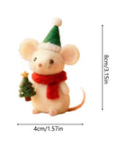 Christmas Felt Mouse Decorative Figurine