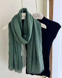 Waffle Texture Cotton Scarf Shawl