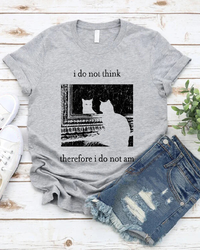 Fun Cat Print T-Shirt