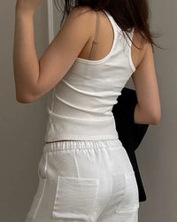 Ribbed Stretch Sleeveless Essential Camisole