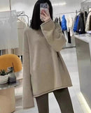 Mid-Length Cashmere Crewneck Sweater