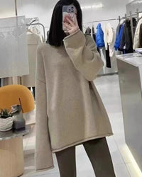 Mid-Length Cashmere Crewneck Sweater