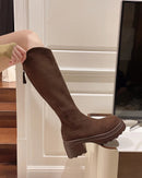 Stretch Knee-High Boots