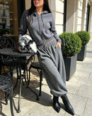 Knit Hoodie Two Piece Set