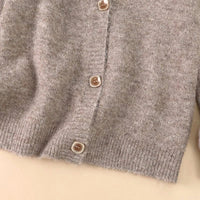 Wool Blend Soft Knitted Short Cardigan