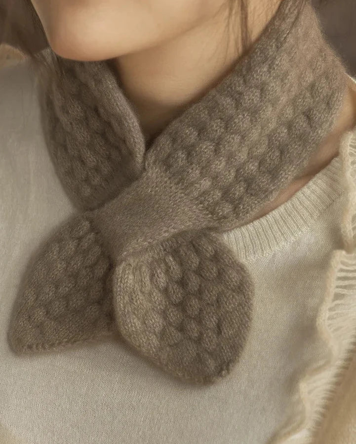 Cashmere Bowknot Knit Neck Scarf