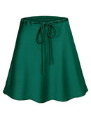 High-Waisted Satin A-Line Mini Skirt