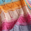 Rainbow Acrylic Knitted O-Neck Hollow Out Vest