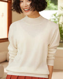 Cashmere Mock Neck Knitted Sweater
