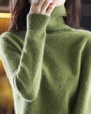 Plush Mink Cashmere Turtleneck Sweater