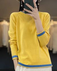 Cotton Round Neck Knit Sweater