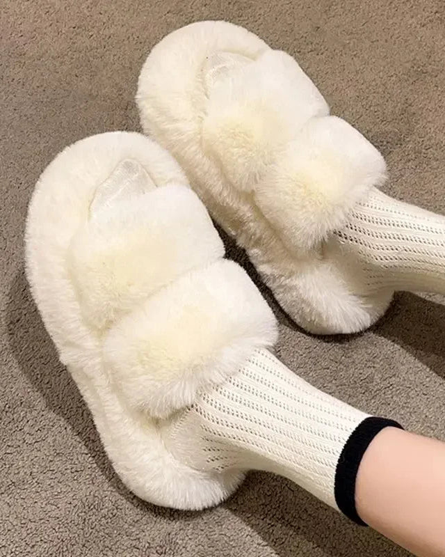 Fluffy Fur House Slippers