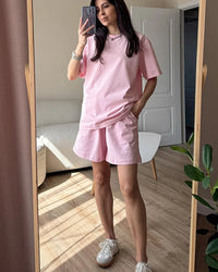 Loose Cotton Knit O-Neck Tee