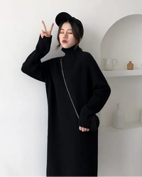 Cashmere Knit Sweater Dress