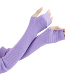 Ribbed Fingerless Arm Warmers