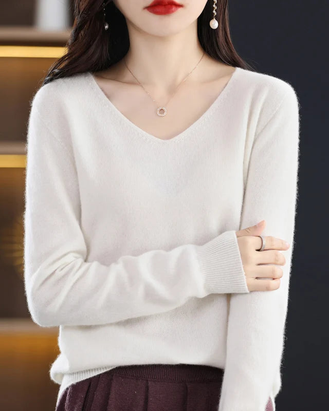 Merino Wool V-Neck Sweater