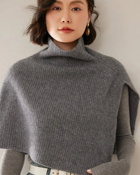 Cashmere Turtleneck Knitted Shawl Scarf