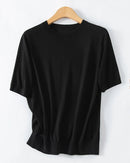 Crew Neck Short-Sleeved Pullover Sweater