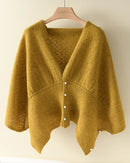 Merino Wool Solid Hollow Knit Shawl Scarf Wrap