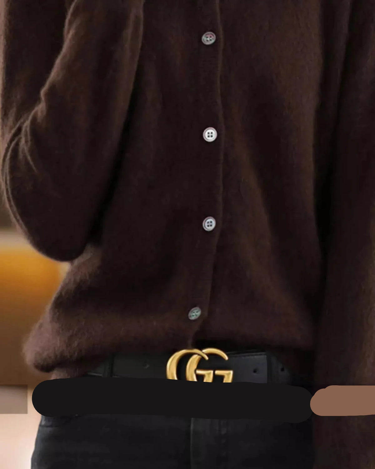 Mink Cashmere Round Neck Cardigan