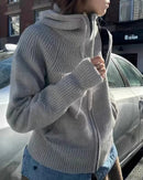 Cashmere Hooded Zip-Up Cardigan
