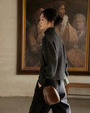 Half High Collar Cashmere Cardigan