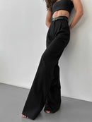 High Waist Pleated Wide Leg Pants