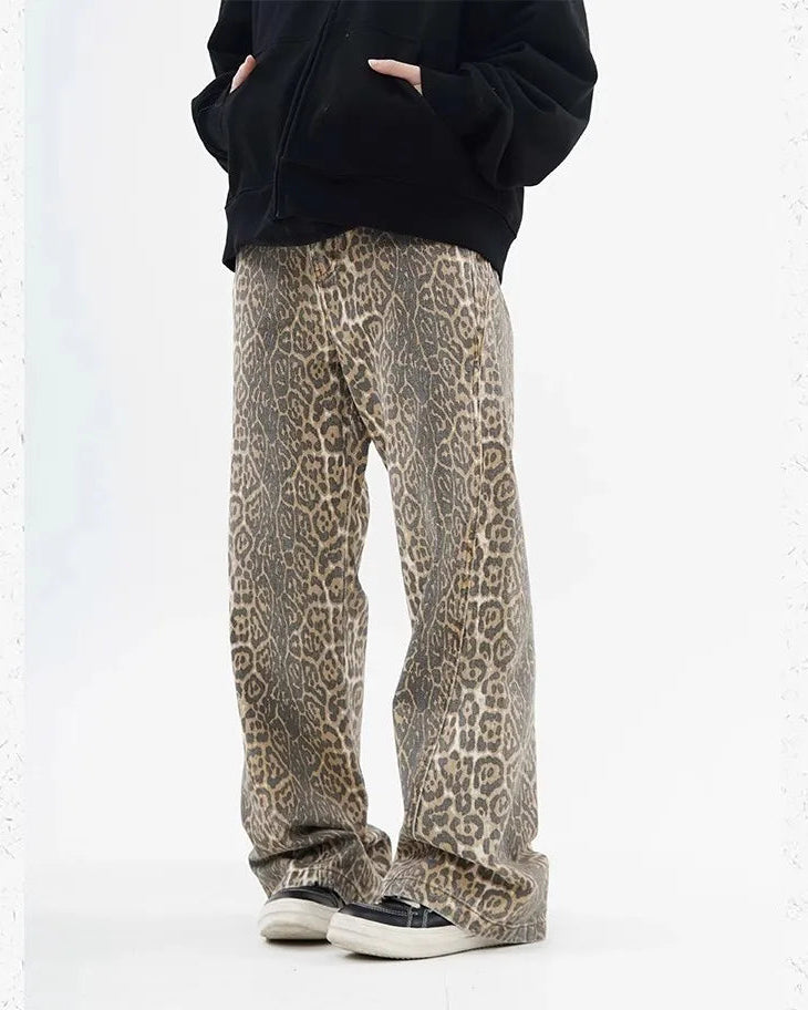 High Rise Wide Leg Denim Trousers