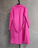 Belted A-Line Wool-Blend Coat