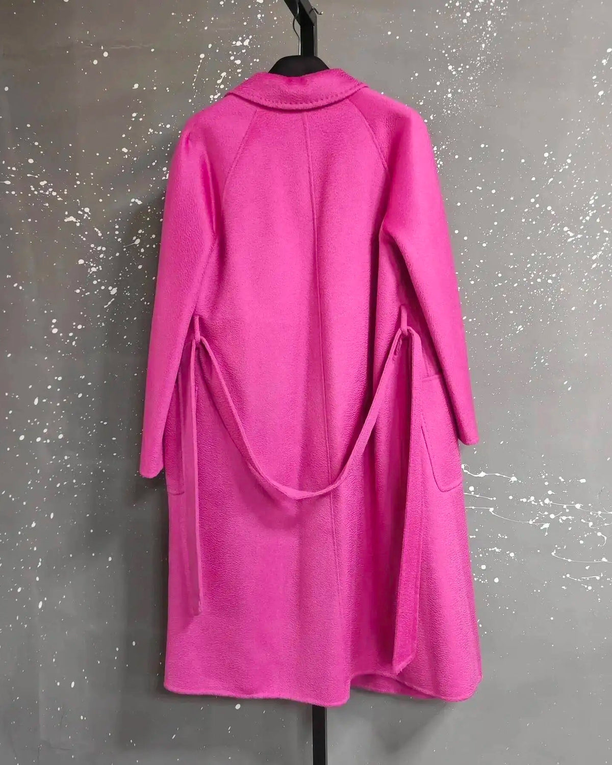 Belted A-Line Wool-Blend Coat