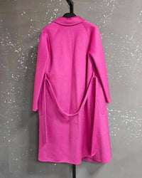 Belted A-Line Wool-Blend Coat