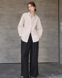 Casual Collared Single-Breasted Loose-Fitting Shirt