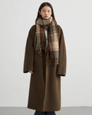 Long Double-Faced Wool Blend Coat
