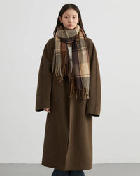 Long Double-Faced Wool Blend Coat