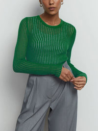 Slim See-Through Pullover Top