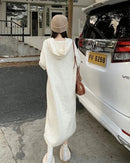 Wool V-Neck Relaxed Knit Dress
