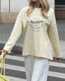 Relaxed Cotton Graphic Long Sleeve Tee