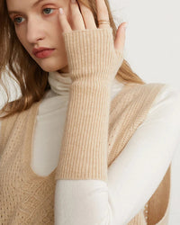 Fine-Knit Cashmere Arm Warmers
