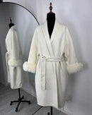 Double-Faced Wool Blend Long Overcoat
