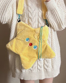 Star-Shaped Faux Fur Crossbody Bag