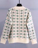 Floral Vintage Knitted Cardigan