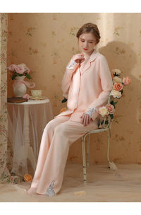 Turn-Down Collar Two-Pieces Pajamas