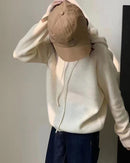 Casual Wool Knit Hoodie Sweater