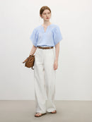 Textured Bell Sleeve  Top