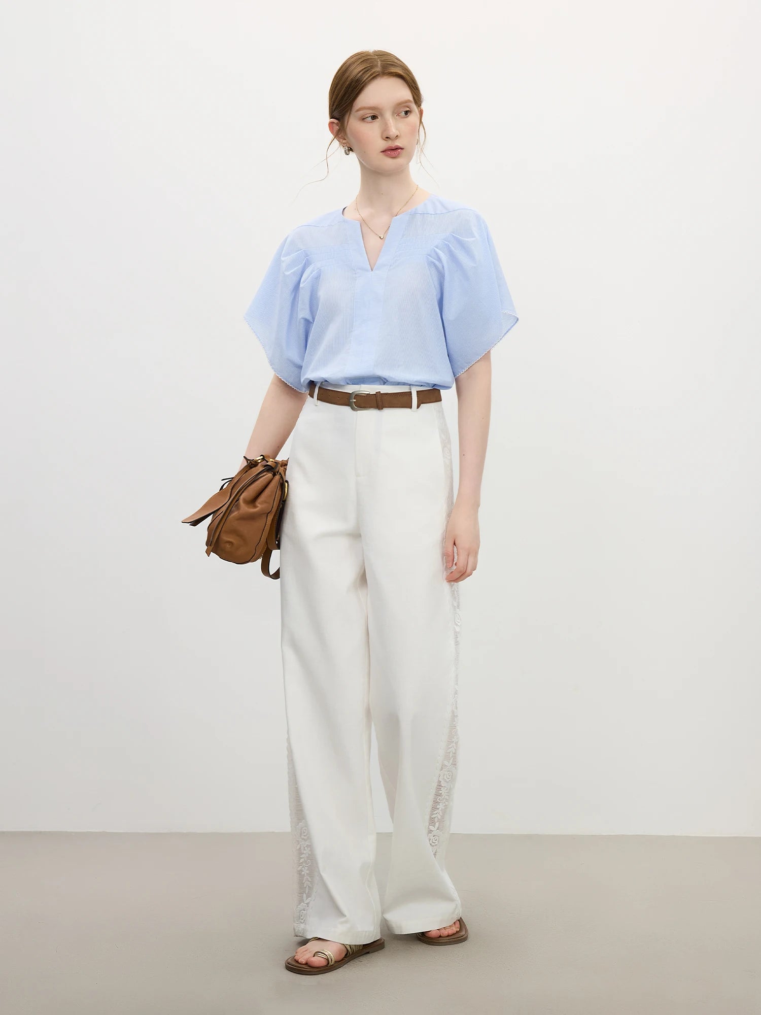 Textured Bell Sleeve  Top