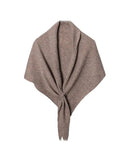 Wool Blend Oversized Triangle Wrap Shawl