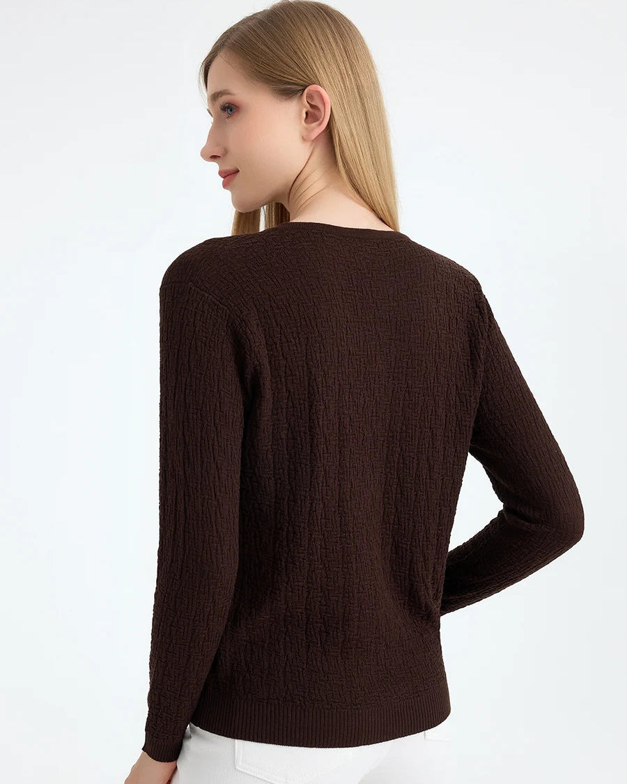 Soft Solid Color V-Neck Cardigan