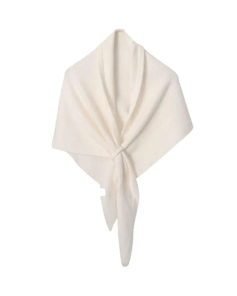 Wool Blend Oversized Triangle Wrap Shawl