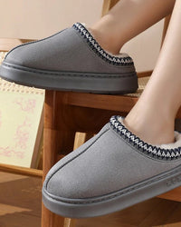 Stylish Platform Non-Slip Plush Slippers