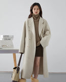 Long Double-Faced Wool Blend Coat